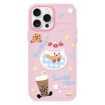 For iPhone 11 Pro Max Skin Feeling Jelly TPU Hybrid PC Phone Case(Cake Pink)