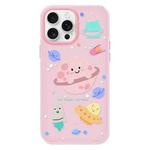 For iPhone 11 Pro Max Skin Feeling Jelly TPU Hybrid PC Phone Case(Planet Pink)