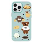 For iPhone 11 Pro Max Skin Feeling Jelly TPU Hybrid PC Phone Case(Puppy Light Green)