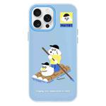 For iPhone 11 Pro Max Skin Feeling Jelly TPU Hybrid PC Phone Case(Boating Blue)