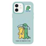 For iPhone 11 Skin Feeling Jelly TPU Hybrid PC Phone Case(Umbrella Light Green)