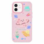 For iPhone 11 Skin Feeling Jelly TPU Hybrid PC Phone Case(Planet Pink)