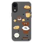 For iPhone XR Skin Feeling Jelly TPU Hybrid PC Phone Case(Puppy Black)