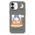 For iPhone 16 Skin Feeling Jelly TPU Hybrid PC Phone Case(Night Training Cat Black)