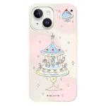 For iPhone 15 Skin Feeling Jelly TPU Hybrid PC Phone Case(Dessert Cake Stand White)