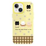 For iPhone 14 Skin Feeling Jelly TPU Hybrid PC Phone Case(Star Animal Yellow)