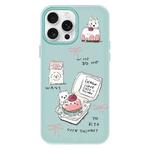 For iPhone 11 Pro Max Skin Feeling Jelly TPU Hybrid PC Phone Case(Cake Dog Light Green)