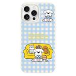 For iPhone 11 Pro Max Skin Feeling Jelly TPU Hybrid PC Phone Case(Dog Family White)