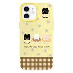 For iPhone 11 Skin Feeling Jelly TPU Hybrid PC Phone Case(Star Animal Yellow)