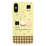 For iPhone X / XS Skin Feeling Jelly TPU Hybrid PC Phone Case(Star Animal Yellow)