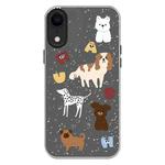 For iPhone XR Skin Feeling Jelly TPU Hybrid PC Phone Case(English Puppy Black)