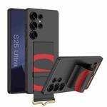 For Samsung Galaxy S25 Ultra 5G GKK Ultra-thin Wristband Holder Phone Case(Black)