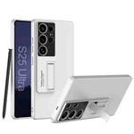For Samsung Galaxy S25 Ultra 5G GKK Ultra-thin Shockproof Phone Case with Holder / Pen(Silver)