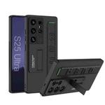 For Samsung Galaxy S25 Ultra 5G GKK Ultra-thin Wristband Shockproof Phone Case with Holder(Black)