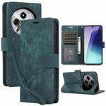 For Redmi 14C 4G / Poco C75 Orchid Butterfly Embossed Leather Phone Case(Green)