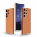 For Samsung Galaxy S25 Ultra 5G GKK Skin-feeling Leather Curved Phone Case(Orange)