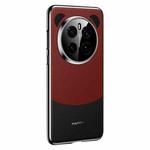 For Honor Magic7 Pro Panda 2 Plain Leather PC Phone Case(Black Red)