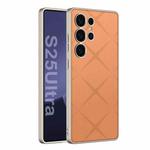 For Samsung Galaxy S25 Ultra 5G GKK Asterism Metal Paint Skin Feel Leather Full Coverage Phone Case(Orange)
