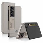 For Samsung Galaxy S25 5G GKK Flip Wallet Leather Phone Case(Grey)