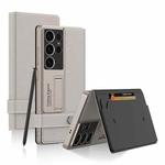 For Samsung Galaxy S25 Ultra 5G GKK Flip Wallet Leather Phone Case, Without Pen(Grey)