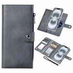 For iPhone 16 ViLi GVS-C Series MagSafe Magnetic RFID Leather Flip Phone Case(Grey)