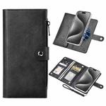 For iPhone 15 Pro Max ViLi GVS-C Series MagSafe Magnetic RFID Leather Flip Phone Case(Black)