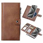 For iPhone 15 Pro Max ViLi GVS-C Series MagSafe Magnetic RFID Leather Flip Phone Case(Brown)