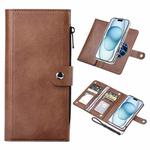 For iPhone 15 Plus ViLi GVS-C Series MagSafe Magnetic RFID Leather Flip Phone Case(Brown)