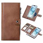 For iPhone 15 ViLi GVS-C Series MagSafe Magnetic RFID Leather Flip Phone Case(Brown)