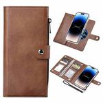 For iPhone 14 Pro ViLi GVS-C Series MagSafe Magnetic RFID Leather Flip Phone Case(Brown)