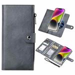 For iPhone 14 Plus ViLi GVS-C Series MagSafe Magnetic RFID Leather Flip Phone Case(Grey)