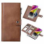 For iPhone 14 ViLi GVS-C Series MagSafe Magnetic RFID Leather Flip Phone Case(Brown)