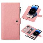 For iPhone 14 Pro ViLi GBS Series MagSafe Magnetic RFID Leather Flip Phone Case(Pink)