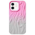 For iPhone 11 Wrinkle Gradient Skin-feel Frosted TPU Phone Case(Pink Grey)