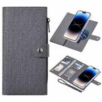 For iPhone 14 Pro Max ViLi GBS-C Series MagSafe Magnetic RFID Leather Flip Phone Case(Black)