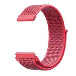 For Samsung Galaxy Watch 42mm Nylon Braided Watch Band(Hibiscus Pink)