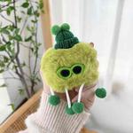 For AirPods Pro 2 Plush Sunglasses Monster Bluetooth Earphone Protective Case(Green)