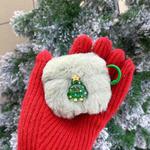 For AirPods Pro 2 / Pro Plush Earphone Protective Soft Case(Green Christmas Tree)