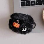 For AirPods Pro 2 / Pro Plush Earphone Protective Soft Case(Pumpkin Batman)