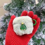 For AirPods 3 Plush Earphone Protective Soft Case(Green Christmas Tree)