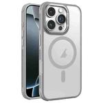 For iPhone 16 Pro Hardware Side Cooling Skin Feel Frosted Metal Lens Frame MagSafe Phone Case(Grey)