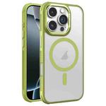 For iPhone 16 Pro Hardware Side Cooling Skin Feel Frosted Metal Lens Frame MagSafe Phone Case(Green)