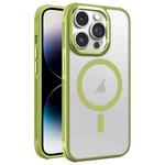 For iPhone 14 Pro Hardware Side Cooling Skin Feel Frosted Metal Lens Frame MagSafe Phone Case(Green)