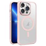 For iPhone 13 Pro Hardware Side Cooling Skin Feel Frosted Metal Lens Frame MagSafe Phone Case(Pink)