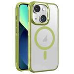 For iPhone 13 Hardware Side Cooling Skin Feel Frosted Metal Lens Frame MagSafe Phone Case(Green)