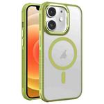 For iPhone 12 Hardware Side Cooling Skin Feel Frosted Metal Lens Frame MagSafe Phone Case(Green)