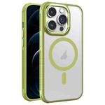 For iPhone 12 Pro Max Hardware Side Cooling Skin Feel Frosted Metal Lens Frame MagSafe Phone Case(Green)