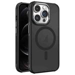 For iPhone 12 Pro Hardware Side Cooling Skin Feel Frosted Metal Lens Frame MagSafe Phone Case(Black)