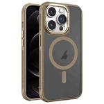 For iPhone 12 Pro Hardware Side Cooling Skin Feel Frosted Metal Lens Frame MagSafe Phone Case(Gold)