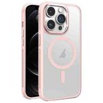 For iPhone 12 Pro Hardware Side Cooling Skin Feel Frosted Metal Lens Frame MagSafe Phone Case(Pink)